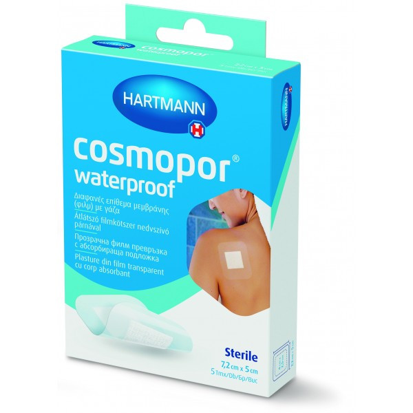 Hartmann cosmopor waterproof plasture 7,2cmx5cm x5buc