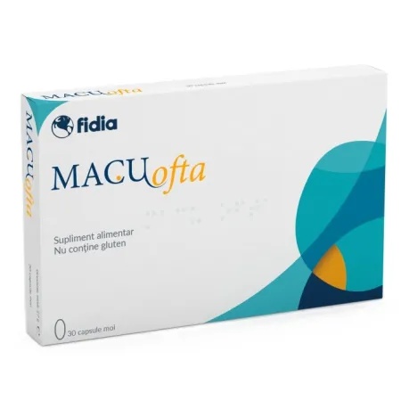 Macuofta cu luteina, zeaxantina si DHA, 30 capsule, Fidia