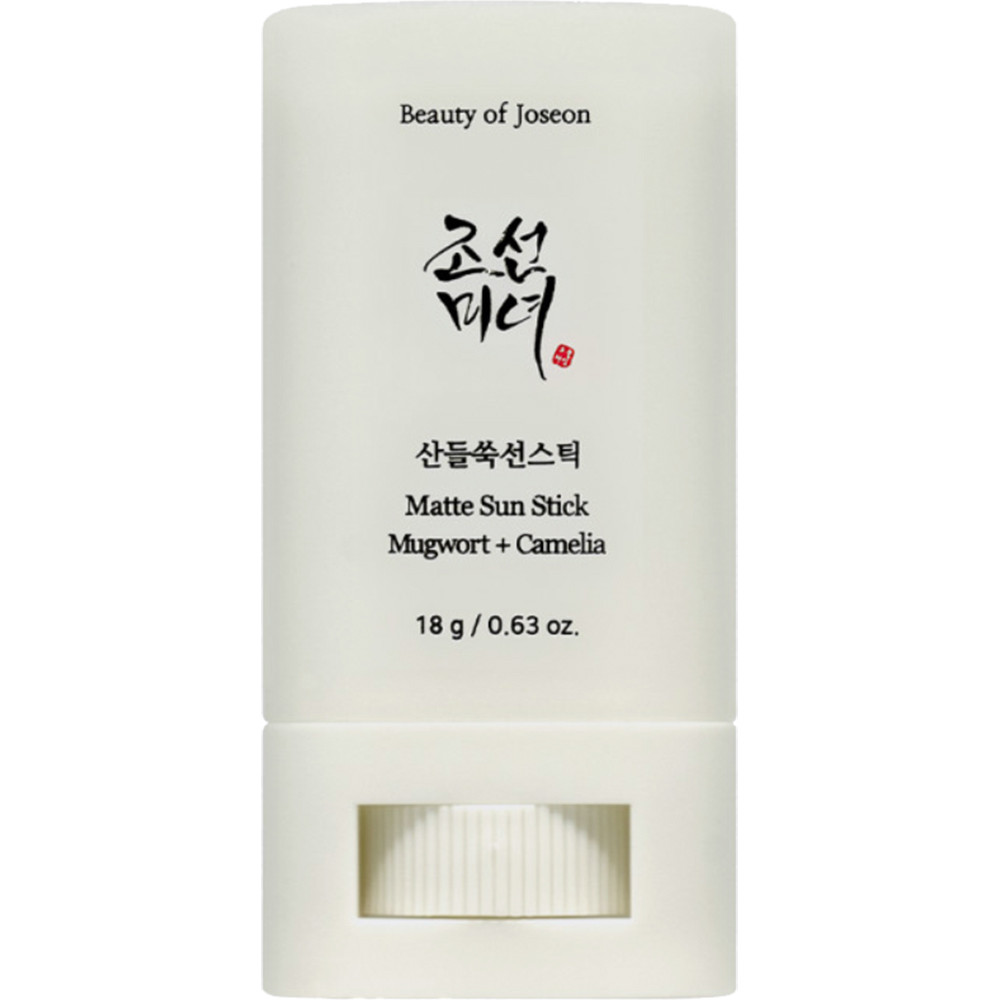 Matte sun stick mugwort + camelia stick matifiant spf 50+ 18 gr, beauty of joseon