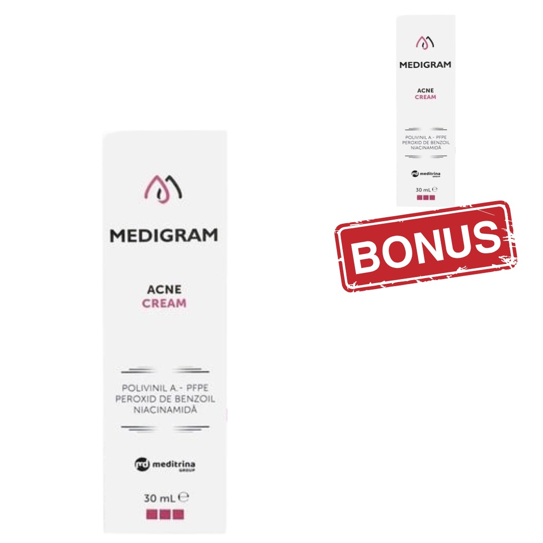Cremă pentru Ten Acneic Medigram - Protecție și Echilibru, 30 ml