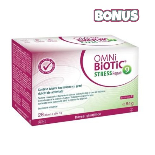 Omni Biotic Stress Repair probiotice pentru reducerea efectelor stresului, 28 plicuri