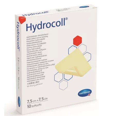 Pansament hidrocoloidal hydrocoll, 7.5 x 7.5 cm, 10 bucati, hartmann