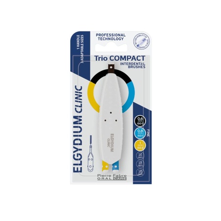 Periuță interdentara Trio Compact, Mix Black Very Narrow, 2 bucăți, Elgydium