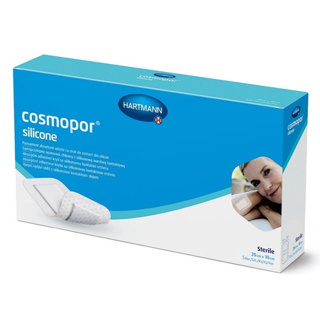 Plasturi autoadezivi Cosmopor Silicone, 20 x 10 cm, 5 bucăți, Hartmann