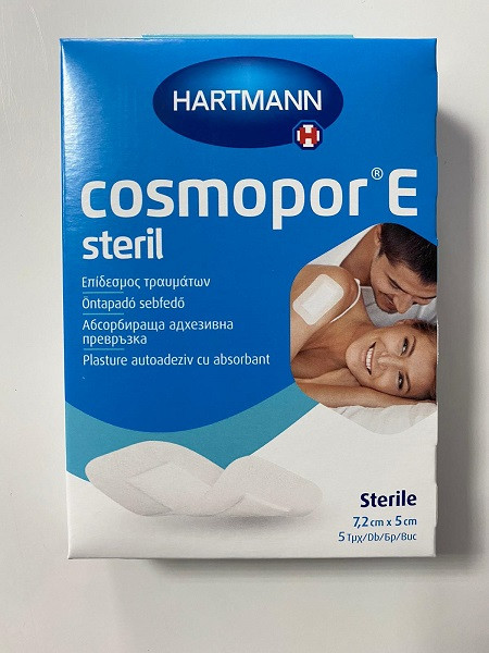 Plasturi sterili autoadezivi Cosmopor E 7,2x5cm, 5 bucati Hartmann