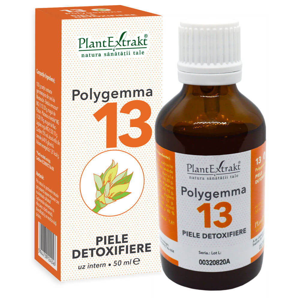 Polygemma 13 piele detoxifiere, 50 ml, plant extrak