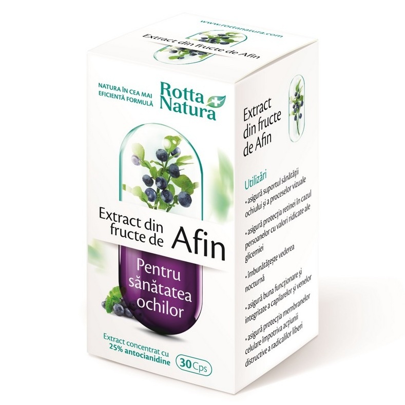 Rotta Natura Extract din Fructe de Afin, 30 capsule