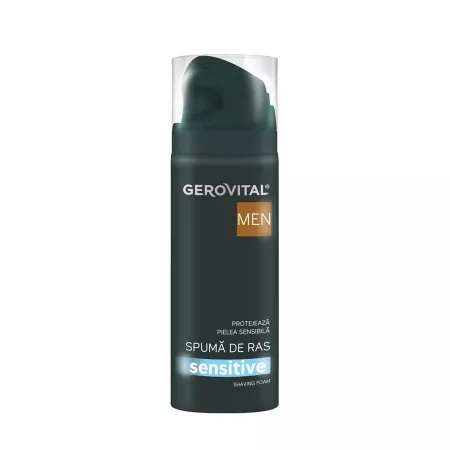 Spuma de Ras Gerovital Men Sensitive - 200 ml, pentru Piele Sensibila