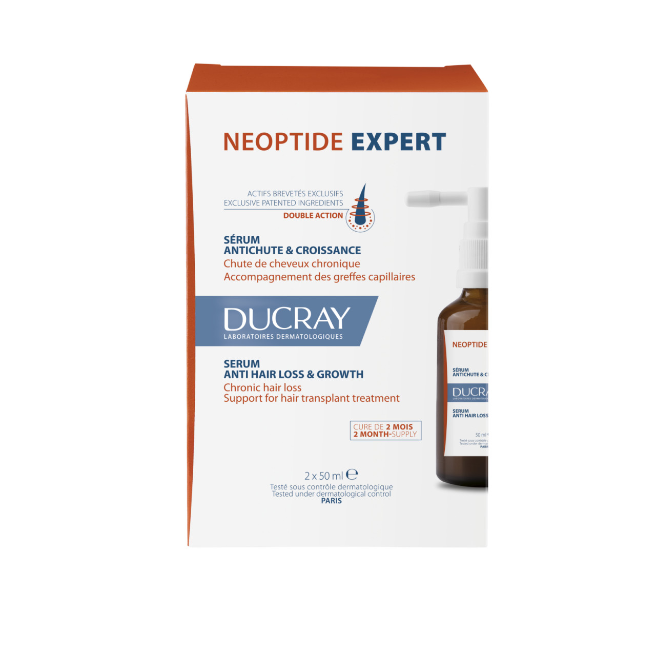 Tratament anti-cadere par neoptide expert, 2x50 ml, ducray