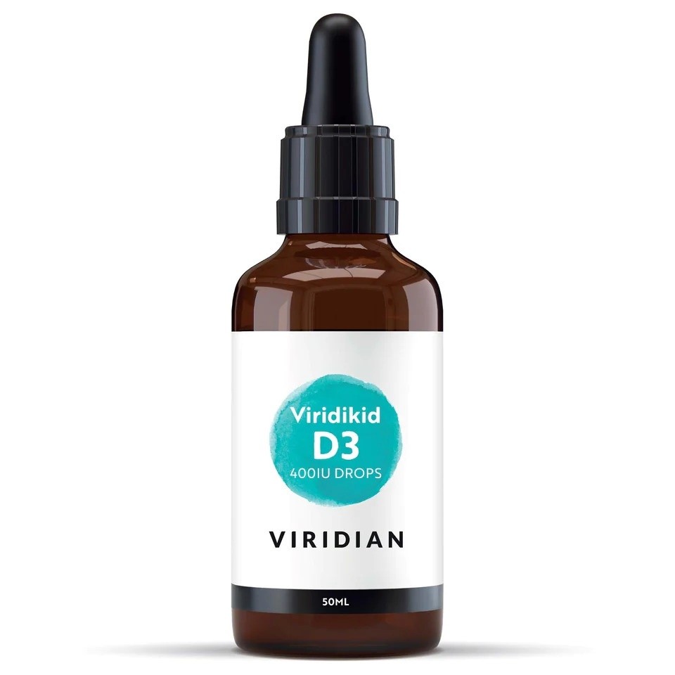 Viridian Viridikid vitamina D3 400 UI picaturi pentru copii, aroma de portocala, 30 ml
