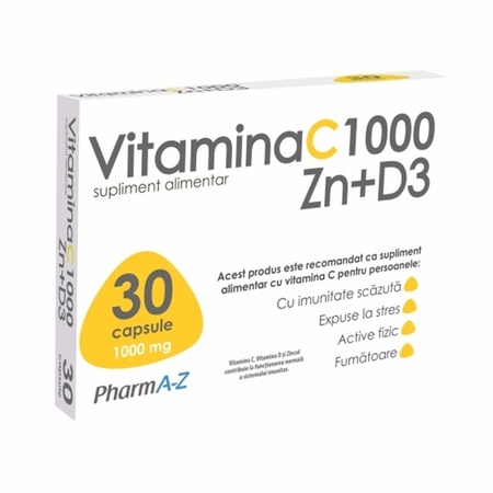 Vitamina C+Zn+D3, 40 comprimate masticabile, Fiterman