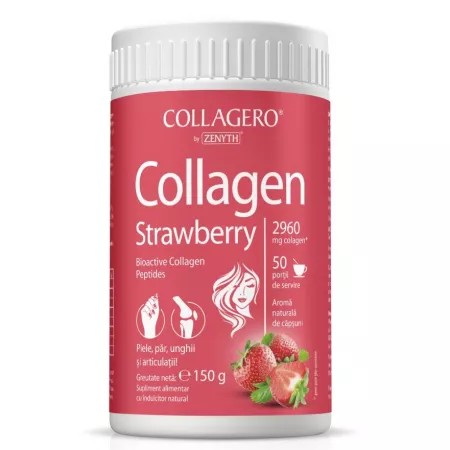 Zenyth Collagen Strawberry colagen Verisol cu aroma de capsuni, 150 g