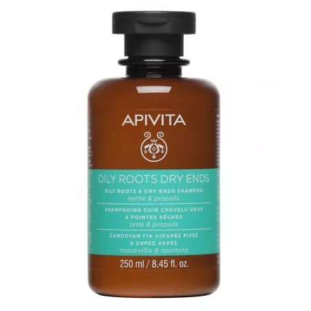 Apivita sampon radacini grase si varfuri uscate, 250ml