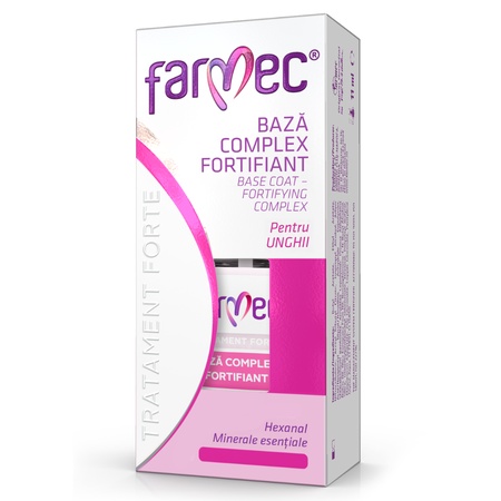 Baza complex fortifiant pentru unghii Tratament Forte, 11 ml, Farmec