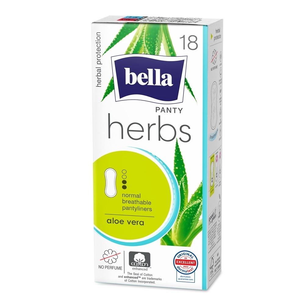 Bella Panty Herbs Aloe Vera Absorbante Zilnice, 18 bucăți