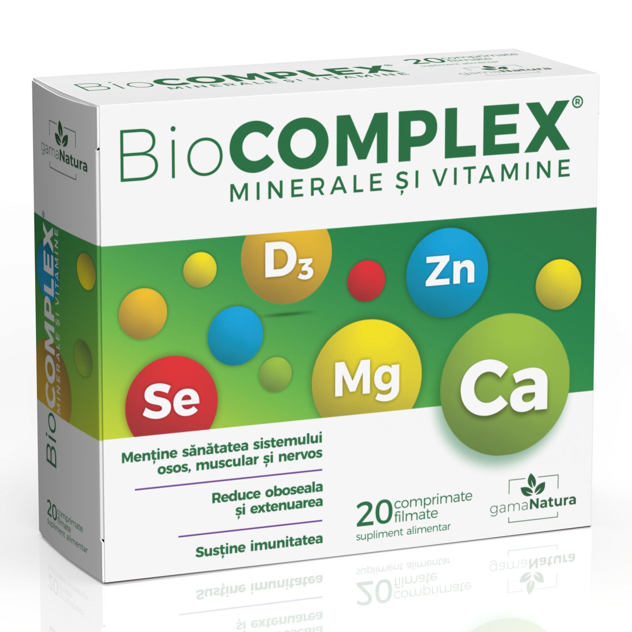 Biocomplex minerale si vitamine ,20 comprimate, gama natura