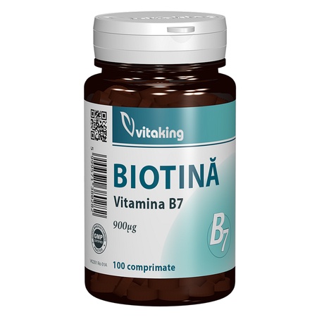 Biotină, 900 mcg, 100 comprimate, Vitaking