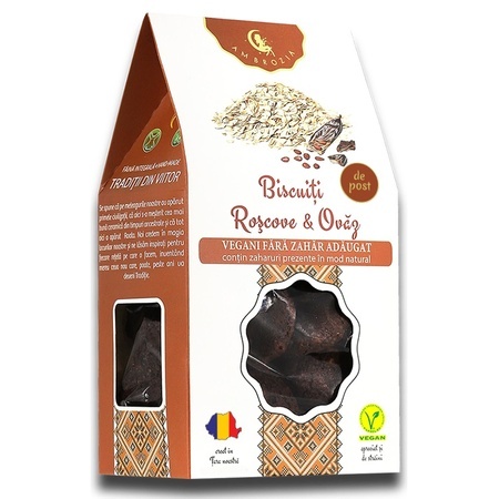 Biscuiti cu roscove și ovăz, 130 g, Hiper Ambrozia