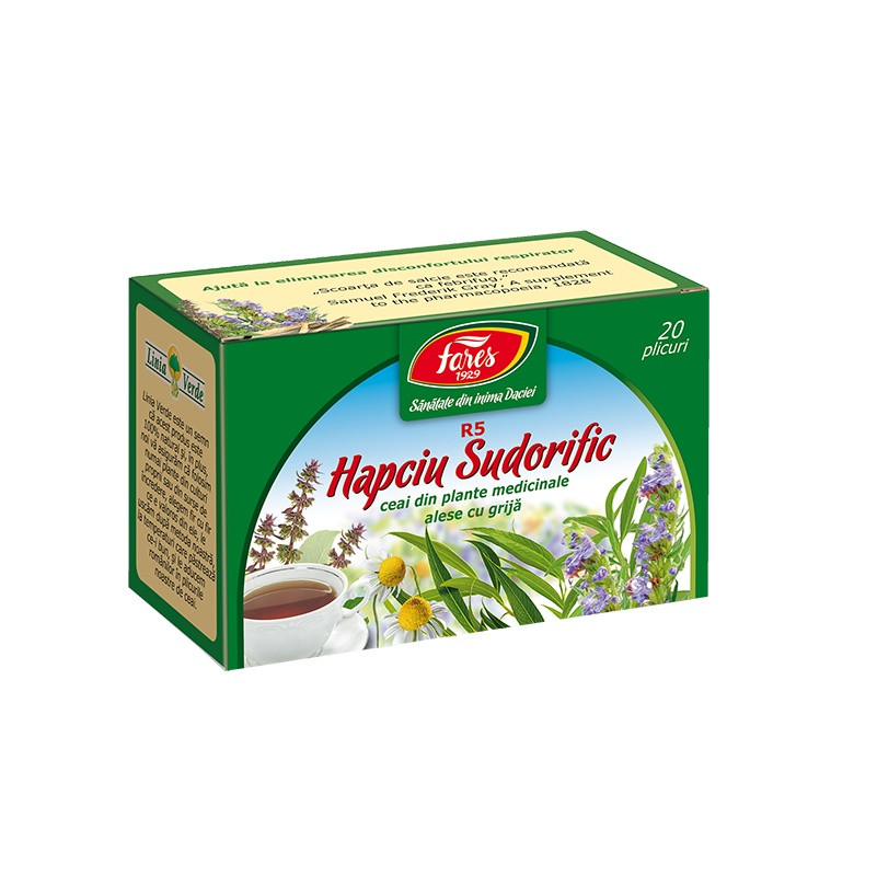 Ceai Hapciu Sudorific Fares - Remediu Natural pentru Raceala și Gripă