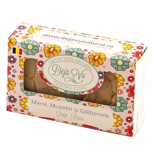 Deja Vu Săpun Natural pentru Copii cu Miere, Mușețel și Gălbenele, 90 g