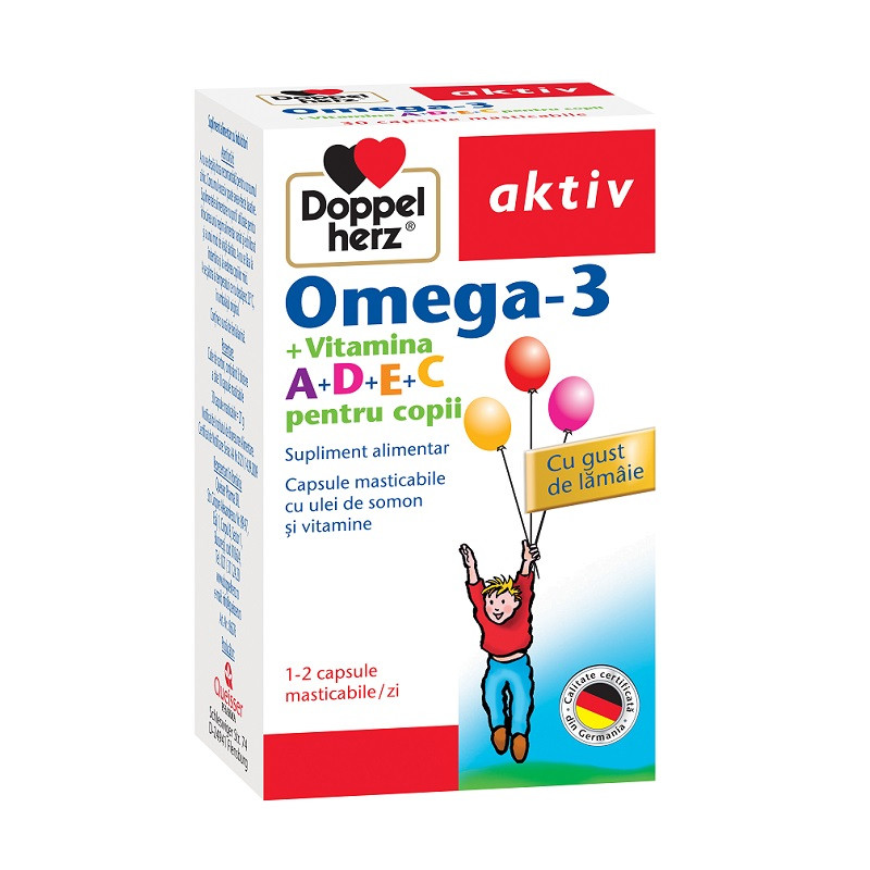 Doppelherz omega3+vit copii x30cp.mast