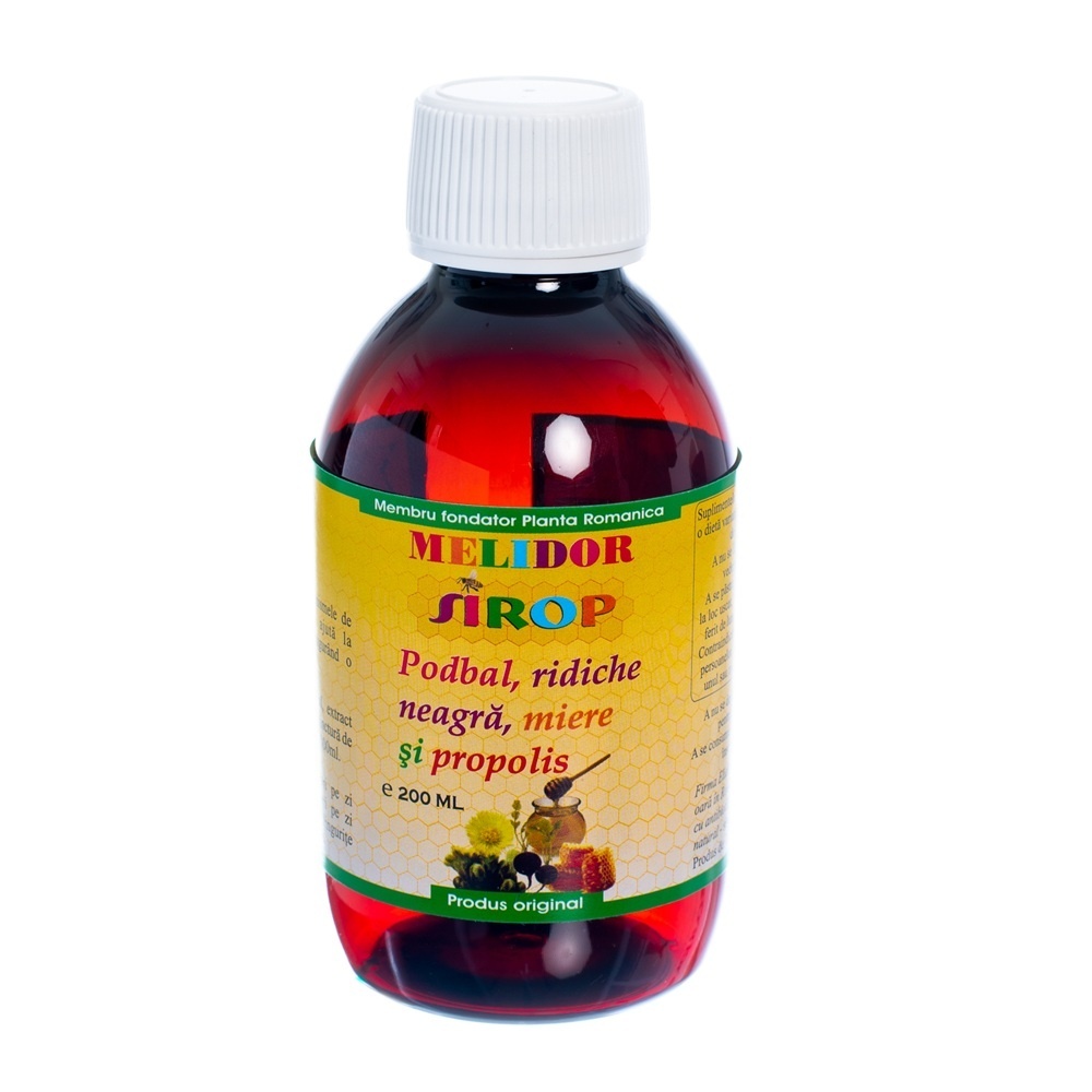 Elidor Sirop de Podbal cu Ridiche Neagră, Miere și Propolis, 200 ml