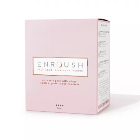 Enroush absorbante de noapte din bumbac organic, 8 buc