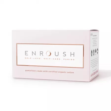 Enroush absorbante zilnice (protej-slip) din bumbac organic, 24 buc