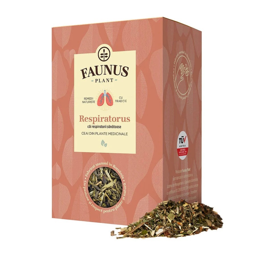 Faunus Ceai Respiratorus cu muguri de pin, patlagina si cimbrisor, 90 g