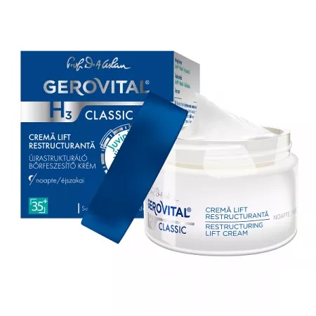 Gerovital H3 Classic crema lift restructuranta de noapte, 50 ml