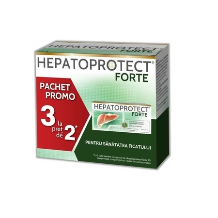 Hepatoprotect forte pachet 2+1, 3x30 comprimate, biofarm