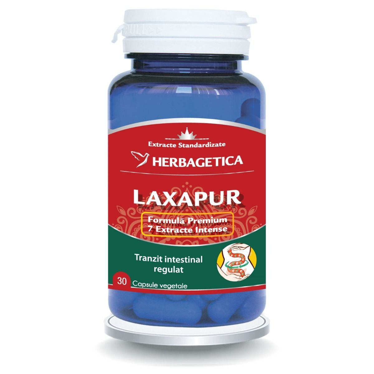 Herbagetica Laxapur, 30 capsule