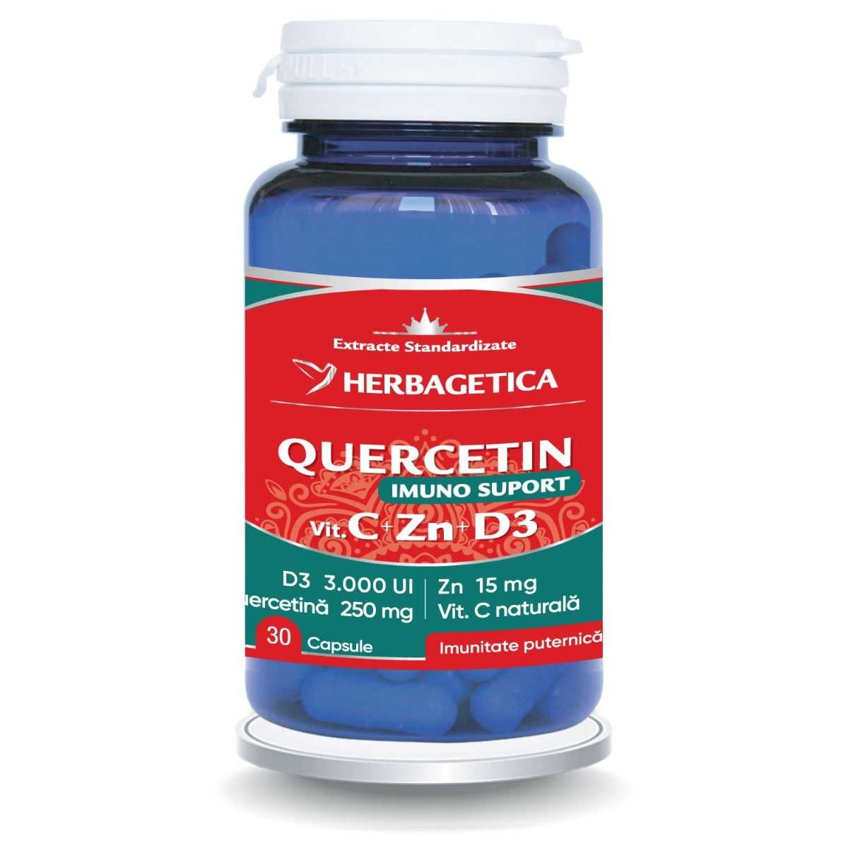 Herbagetica Quercetin Imuno Suport, 30 capsule