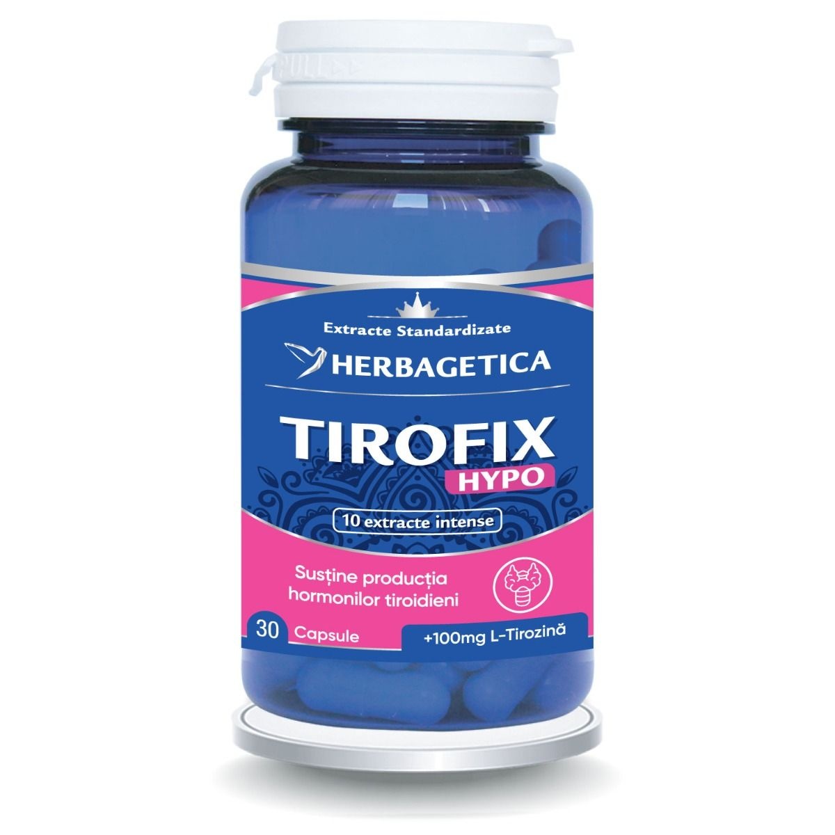 Herbagetica Tirofix Hypo, 30 capsule