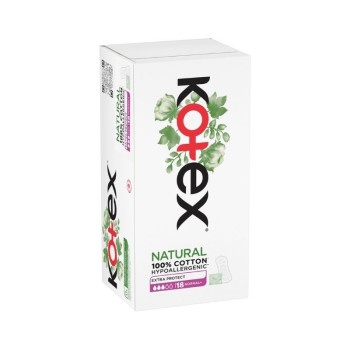 Kotex absorbante zilnice extra protect normal+ natural, 18 bucati