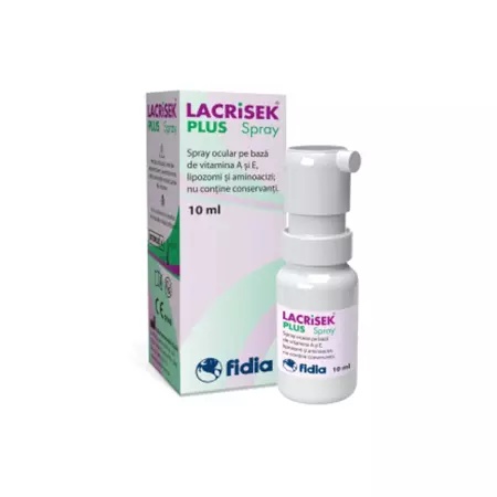 Lacrisek Plus spray ocular pentru ochi uscati, 10 ml, Fidia