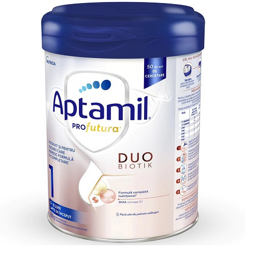Lapte praf profutura 1 duo biotik, 0 - 6 luni, 800 g, aptamil