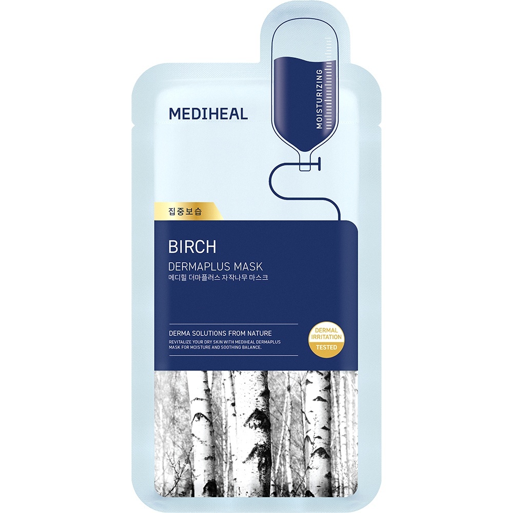 Mediheal Dermaplus Birch Sheet Mask, masca hidratanta cu seva de mesteacan, 22 ml