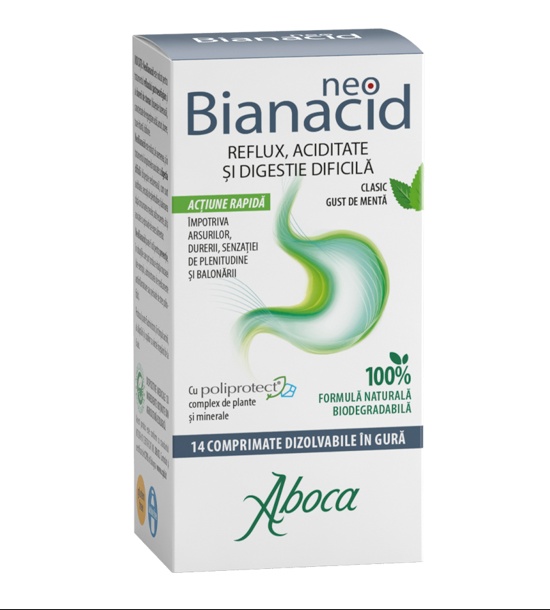 NeoBianacid aroma de menta, 14 comprimate masticabile, Aboca