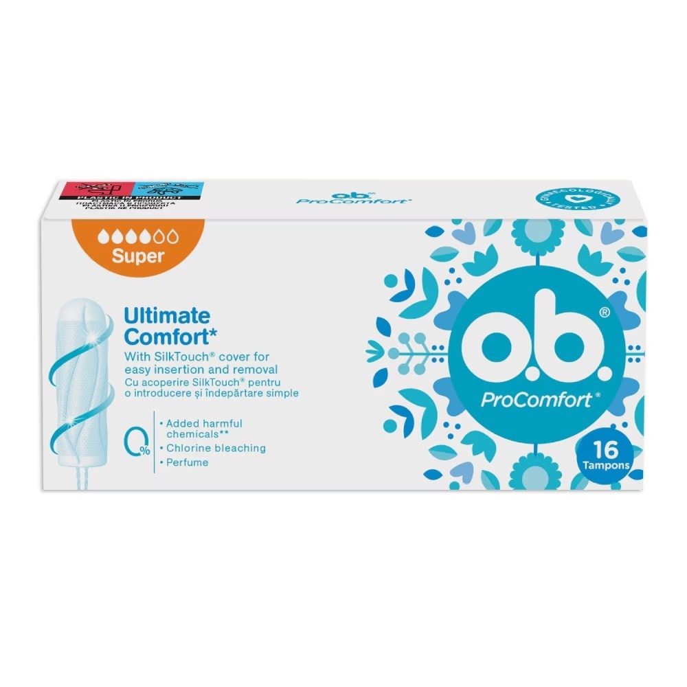 O.B. ProComfort Super Tampoane, 16 bucăți