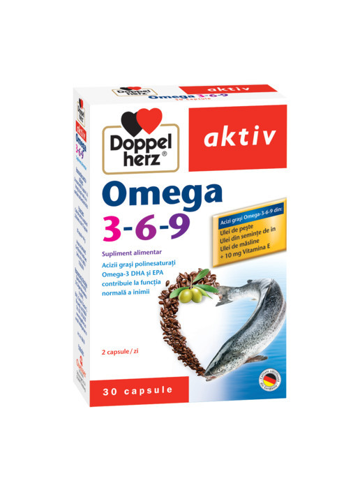 Omega 3-6-9 + vitamina e, 30 capsule doppelherz