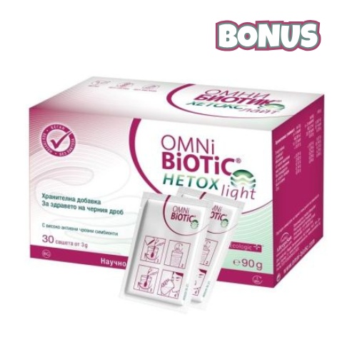 Omni Biotic Hetox Light, probiotice pentru sanatatea metabolica, 30 plicuri