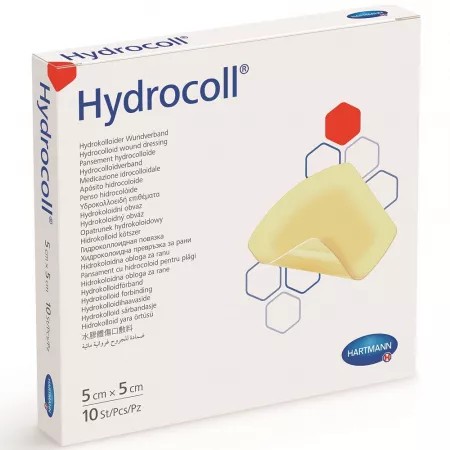 Pansamente hidrocoloid hydrocoll, 5 x 5 cm, 10 bucati, hartmann