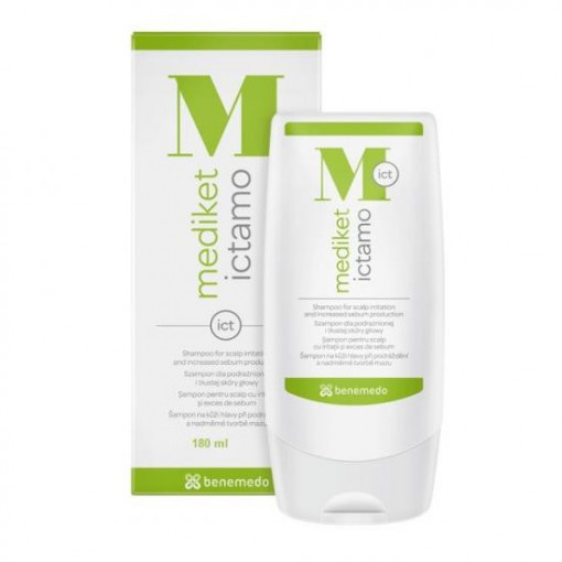 Sampon pentru scalp cu iritatii si exces de sebum mediket ictamo 180 ml benemedo