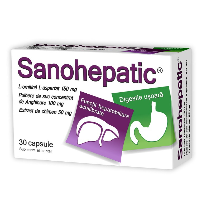 Sanohepatic, 30 capsule, zdrovit