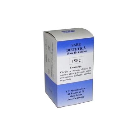 Sare dietetica (fără sodiu), 150 g, Meduman