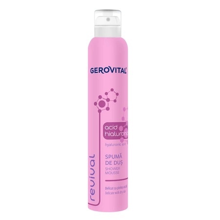 Spumă de dus cu acid hialuronic, 200 ml, Gerovital