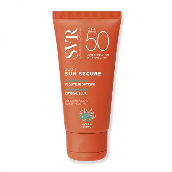 SVR Sun Secure Blur crema-spuma SPF 50+ cu efect optic, 50 ml