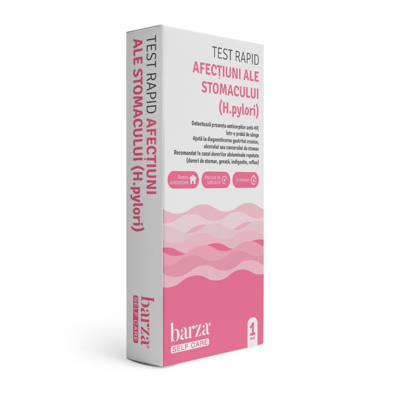 Test rapid afectiuni ale stomacului (h.pylori), 1 test, self care