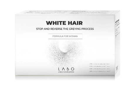 Tratament impotriva incaruntirii parului pentru femei labo white hair, 20 fiole x 3.5ml